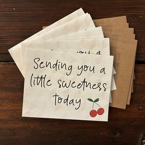 Blank Greeting Cards Custom Art Cards Tablescape Love Notes Set of 6 - Picture 1 of 3